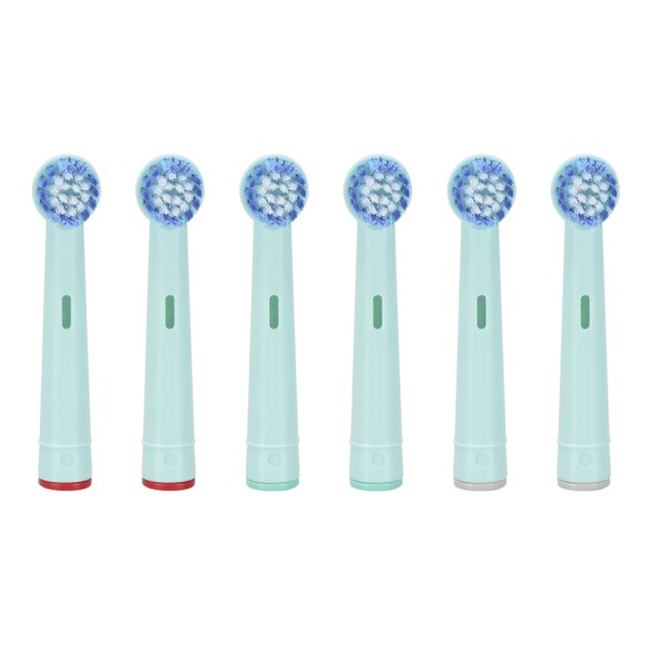 Tandbørstehoveder, sæt med 6 dele (store)